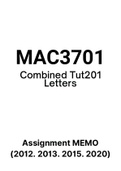 MAC3701 - Combined Tut201 Letters (2012-2020) 