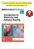 Introduction to Maternity and Pediatric Nursing&comma; 8th Edition Leifer Test bank &vert;CHAPTER 1-34 VERIFIED