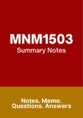 MNM1503 - Notes (Summary)