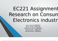 Research on Consumer Electroincs industry 