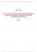 AQA A-LEVEL ENGLISH LITERATURE B PAPER 2A  TEXTS AND GENRES&colon; ELEMENTS OF CRIME  WRITING QP JUNE 2024