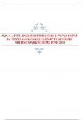 AQA A-LEVEL ENGLISH LITERATURE B 7717&sol;2A PAPER  2A TEXTS AND GENRES&colon; ELEMENTS OF CRIME  WRITING MARK SCHEME JUNE 2024