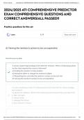 2024&sol;2025 ATI COMPREHENSIVE PREDICTOR EXAM CONPREHENSIVE QUESTIONS AND CORRECT ANSWERS&vert;ALL PASSED&excl;&excl;