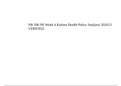 NR 506 NP Week 4 Kaltura Health Policy Analysis 2020/21 VERIFIED.