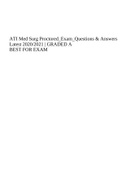 ATI Med Surg Proctored_Exam_Questions & Answers Latest 2020/2021 | GRADED A BEST FOR EXAM