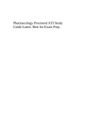 Pharmacology Proctored ATI Study Guide Latest. Best for Exam Prep.