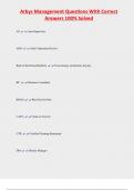 Arbys Management Questions With Correct  Answers 100&percnt; Solved