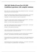 NRCME Medical Exam Part III &lpar;ME Guidelines&rpar; questions with complete solutions