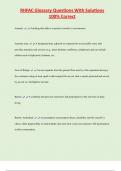 RHFAC Glossary Questions With Solutions  100&percnt; Correct