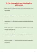 RHFAC Glossary Questions With Solutions  100&percnt; Correct