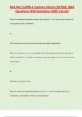 Red Hat Certified Systems Admin &lpar;RHCSA&rpar; Q&A Questions With Solutions 100&percnt; Correct