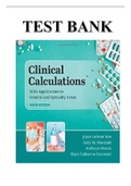 TEST BANK FOR CLINICAL CALCULATIONS 9TH EDITION BY KEE. MARSHALL, COVERS ALL CHAPTERS, ALL COMPLETE TEST BANK QUESTIONS AND ANSWERS ISBN 9780323625470