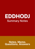 EDDHODJ - Notes (Summary)