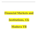TestBank for Financial Markets and Institutions, 12e Madura TB