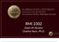 RMI 2302 - Review Exam 2 S16 modules 6-9&period;