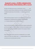 Sergeant's course - 5110BA Administration  2021 Questions With Solutions 100&percnt; Correct