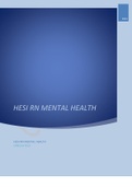 HESI RN MENTAL HEALTH
