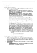 Fundamentals of Nursing  Study Guide Exam 1 QUESTIONS AND ANSWERS.