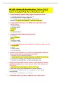 NR 508 Advanced pharmacology Quiz 4 (2021) Latest Complete Solutions Questions and Answers