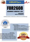 FOR2608 Assignment 2 &lpar;ANSWERS&rpar; Semester 2 2024 &lpar;636945&rpar;