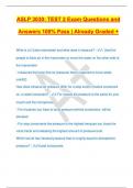 ASLP 3030&colon; TEST 2 Exam Questions and Answers 100&percnt; Pass &vert; Already Graded &plus;