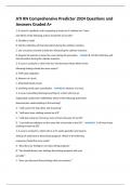 ATI RN Comprehensive Predictor 2024 Questions and Answers Graded A&plus;