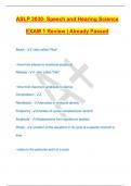 ASLP 3030- Speech and Hearing Science EXAM 1 Review &vert; Already Passed