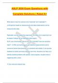 ASLP 3030 Exam Questions with Complete Solutions &vert; Rated A&plus;