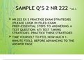 NR 222&colon; SAMPLE QUESTIONS 2 NR 222