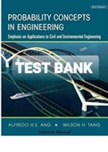 TEST BANK FOR Probability Concepts in Engineering  Emphasis on Applications to Civil and Environmental Engineering 2nd Edition By Alfredo H. Ang 