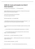 NURS 361&colon; Acute and Complex Care Week 9 Shock Questions 