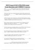 MOT Exam &lpar;LTAP&rpar; UPDATED Actual  Exam Questions and CORRECT Answers