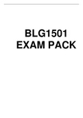 BLG1501 EXAM PACK 2021