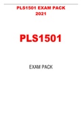 PLS1501 EXAM PACK 2021