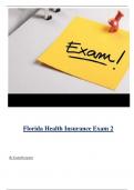 Florida Health Insurance Exam 2 &lpar; Latest 2024 &sol; 2025 &rpar; Actual Questions and Answers 100&percnt; Correct