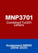 MNP3701 - Combined tut201 Letters (2018-2021)