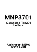 MNP3701 - Combined tut201 Letters (2018-2021) 