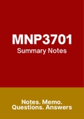 MNP3701 (Notes, QuestionPACK, Tut201 MEMO)