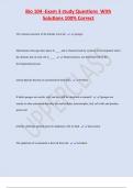 Bio 104 -Exam 3 study Questions With  Solutions 100&percnt; Correct