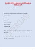 BIOL 104 EXAM 1 Questions With Solutions  100&percnt; Correct