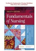 Test Bank for Fundamentals of Nursing 12th Edition by Potter&comma; Perry&comma; Stockert&comma; Hall&comma; and Ostendorf