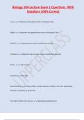 Biology 104 Lecture Exam 1 Questions With  Solutions 100&percnt; Correct