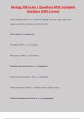 Biology 104 Exam 1 Questions With Complete  Solutions 100&percnt; Correct