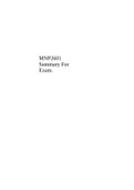 MNP2601 Summary For Exam.