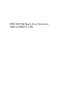 MNP 2602 MCQ-and-Essay-Questions. 100% CORRECT ANS.