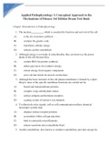 Applied Pathophysiology A Conceptual Approach to the Mechanisms of Disease 3rd Edition Braun Test Bank
