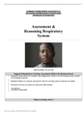CLINICAL 3 CASE STUDY ASSESSMENT & REASONING RESPIRATORY SYSTEM JOHN FRANKLIN, 35 YEARS OLD