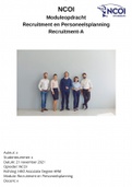 NCOI moduleopdracht recruitment en personeelsplanning - geslaagd november 2021 - cijfer 8 met feedback