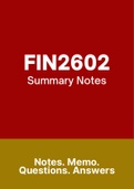 FIN2602 (NOtes, ExamPACK, and ExamQuestions)