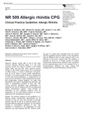 Summary NR 509 Allergic rhinitis CPG Clinical Practice Guideline: Allergic Rhinitis